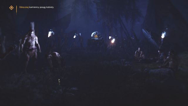 Początkowo spokojnie podejdź do posągu. - Wizja lodu (Szaman Tensai) | Opis przejścia | Far Cry Primal - Far Cry Primal - poradnik do gry