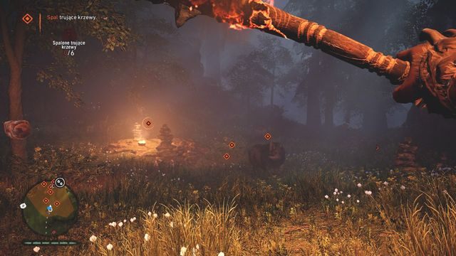 Spalenie krzewów - jedno z zadań. - Aktywności | Podstawy | Far Cry Primal - Far Cry Primal - poradnik do gry