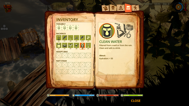 Oczyszczona woda - jak w każdym innym przypadku - zapewnia 50 punktów nawodnienia. - Gdzie znaleźć źródła wody pitnej? | Przetrwanie | The Flame in the Flood - The Flame in the Flood - poradnik do gry