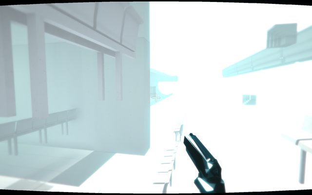 Kolejno użyj ławek, by przedostać się za ścianę - Terminale komuputerowe | Sekrety SUPERHOT - SUPERHOT - poradnik do gry