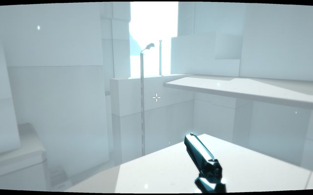 Z daszku zobaczysz latarnię i wyjście poza mapę - Terminale komuputerowe | Sekrety SUPERHOT - SUPERHOT - poradnik do gry