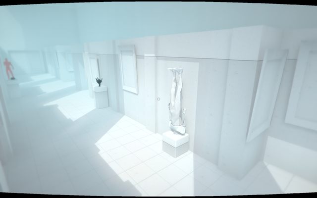 Wyskocz nad wystawę z odwróconego posągu - Terminale komuputerowe | Sekrety SUPERHOT - SUPERHOT - poradnik do gry