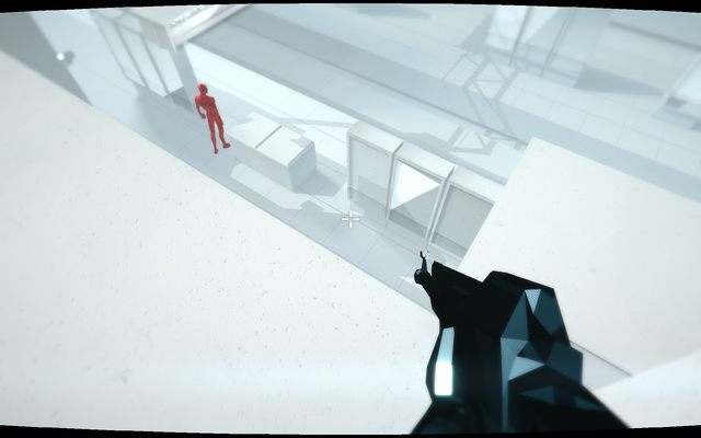 Wskocz ze stopnia między tablicami, następnie z tablicy na dach... - Terminale komuputerowe | Sekrety SUPERHOT - SUPERHOT - poradnik do gry
