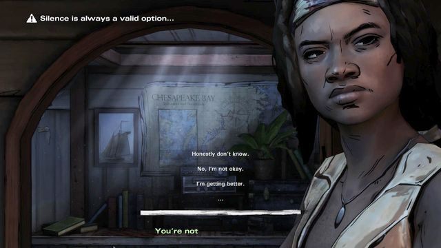 Niezależnie od wybranej wcześniej opcji, główna bohaterka przeżyje i znajdziesz się na statku - Rozdziały 1 i 2 | Epizod 1 - In Too Deep - The Walking Dead: Michonne - poradnik do gry