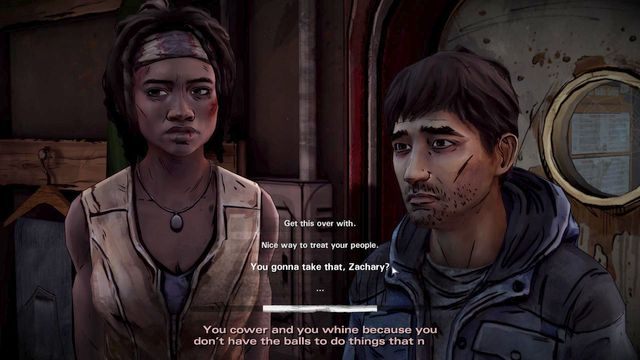 Po rozmowie z Gregiem, zostaniecie zaprowadzeni do pokoju - Rozdział 6 | Epizod 1 - In Too Deep - The Walking Dead: Michonne - poradnik do gry