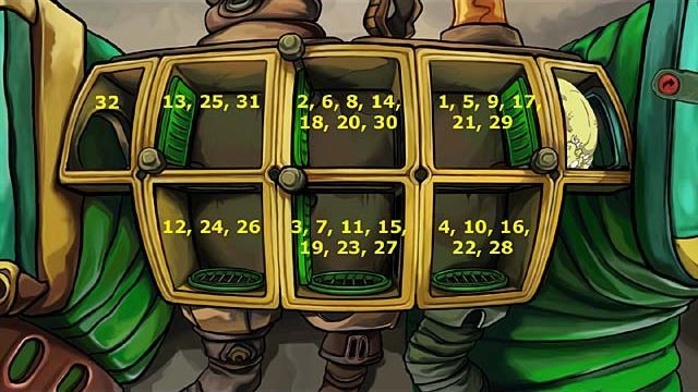 A zatem skieruj zwierzątko: 2x w lewo, w dół, w prawo, w górę, w lewo, w dół, w górę, w prawo, w dół, 2x w lewo, w górę, w prawo, w dół, w prawo, w górę, w lewo, w dół, w górę, w prawo, w dół, 2x w lewo, w górę, w dół, 2x w prawo, w górę, 3x w lewo - Dostań się do windy | Rozdział trzeci Deponia Doomsday - Deponia Doomsday - poradnik do gry