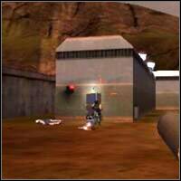 Załatw dwóch naukowców stojących po lewej a także wartownika znajdującego się na murze (nad Tobą) - Mission Control - część 2 | Misja 18 w IGI 2 Covert Strike - IGI 2: Covert Strike - poradnik do gry