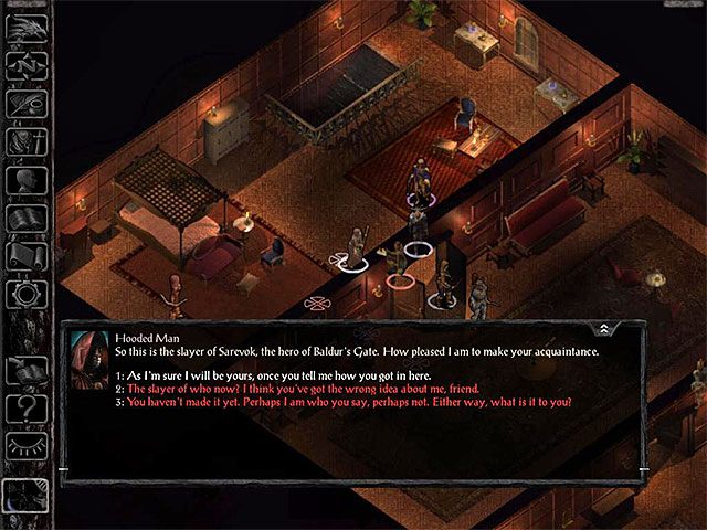 Zgodnie z sugestią Corwin musisz udać się na odpoczynek do prywatnej komnaty głównego bohatera, która dla przypomnienia znajduje się na najwyższym poziomie pałacu (M2,1) - Wyprawa na północ - zadanie główne - Pałac Książęcy - Baldurs Gate: Siege of Dragonspear - poradnik do gry