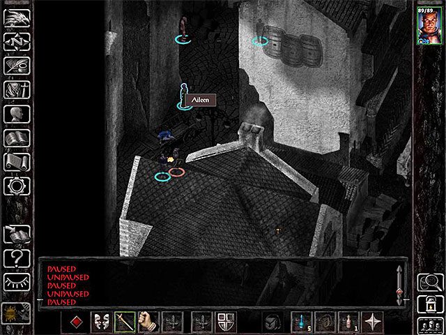 W celu przystąpienia do tego zadania udaj się na tyły budynku gospody i odszukaj tam zwłoki leżące na wozie (M3,4) - Zadania poboczne w gospodzie Pod Trzema Baryłkami - Gospoda Pod Trzema Baryłkami - Baldurs Gate: Siege of Dragonspear - poradnik do gry