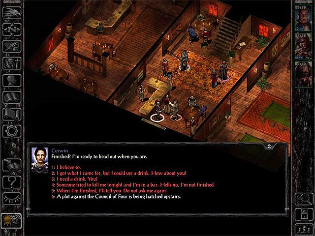 Najciekawszym sposobem na zaliczenie tego questu jest przechytrzenie arystokratów poprzez utwierdzenie ich w przekonaniu, że dzielisz ich poglądy - Zadania poboczne w gospodzie Pod Trzema Baryłkami - Gospoda Pod Trzema Baryłkami - Baldurs Gate: Siege of Dragonspear - poradnik do gry