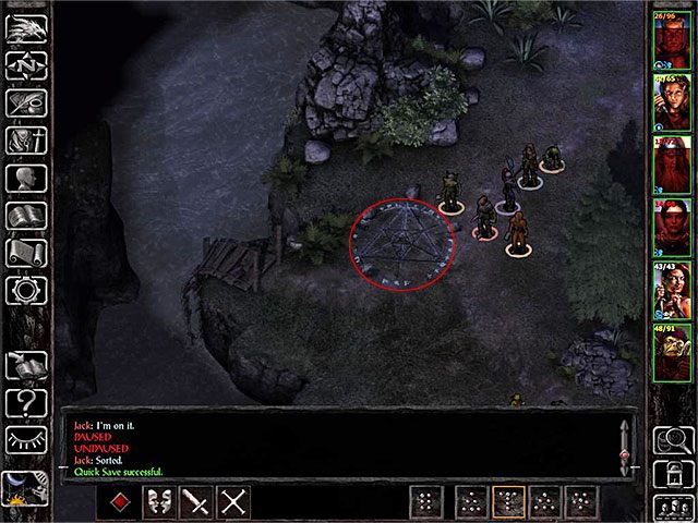 Niezależnie od tego jak się zachowałeś opuść świątynię i po powrocie na powierzchnię wywołaj mapę świata - Zdobycie kamienia Wardstone - zadanie główne - Troll Claw Woods - Baldurs Gate: Siege of Dragonspear - poradnik do gry