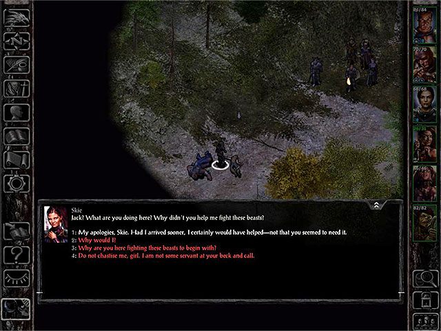 Do kolejnego spotkania ze Skie dojdzie po tym jak po raz pierwszy dotrzesz do lasu Coast Way Forest (M8,1) - Zadania poboczne w Pałacu Książęcym - Pałac Książęcy - Baldurs Gate: Siege of Dragonspear - poradnik do gry