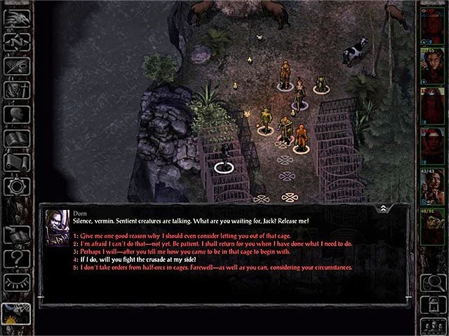 Lokalizacja: Więzienie w obozu krzyżowców w lokacji Boareskyr Bridge (M11,3) - Miejsca odnajdywania członków drużyny - Towarzysze - Baldurs Gate: Siege of Dragonspear - poradnik do gry