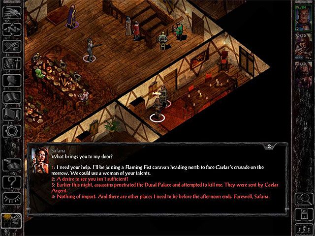 Lokalizacja: Górne piętro Tawerny Elfia Pieśń (M4,7) - Miejsca odnajdywania członków drużyny - Towarzysze - Baldurs Gate: Siege of Dragonspear - poradnik do gry