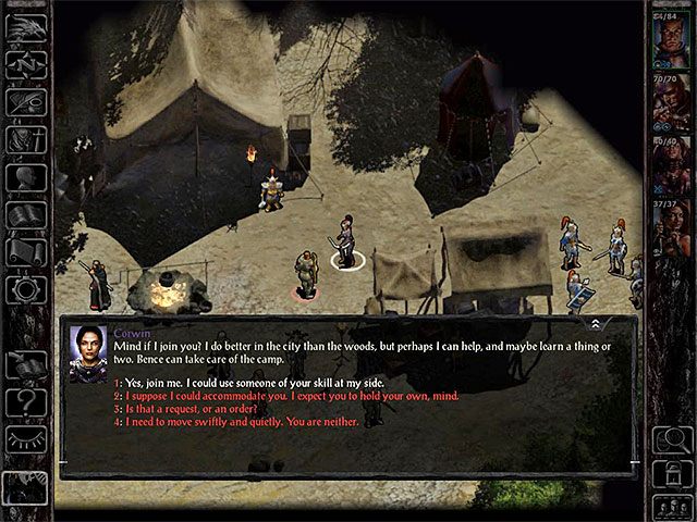 Po wyruszeniu wraz z ekspedycją obejrzysz cut-scenkę i po jej zakończeniu znajdziesz się automatycznie w obozowisku Płonącej Pięści w lokacji Coast Way Crossing (M7,1) - Zbadanie terenu wokół obozowiska - zadanie główne - Coast Way Crossing - Baldurs Gate: Siege of Dragonspear - poradnik do gry