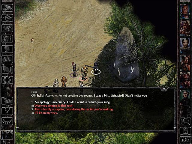 Zadanie to powiązane jest z tytułowymi menhirami, czyli ogromnymi magicznymi głazami, które znajdują się w różnych częściach lokacji Coast Way Crossing (M7,2) - Zadania poboczne w Coast Way Crossing - Coast Way Crossing - Baldurs Gate: Siege of Dragonspear - poradnik do gry