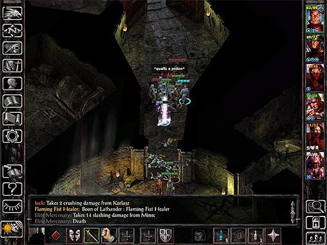 Przejdź do północnego pomieszczenia gdzie przebywa Korlasz (M1,19) - Odnalezienie Korlasz - zadanie główne - Grobowiec rodziny Korlasz - Baldurs Gate: Siege of Dragonspear - poradnik do gry
