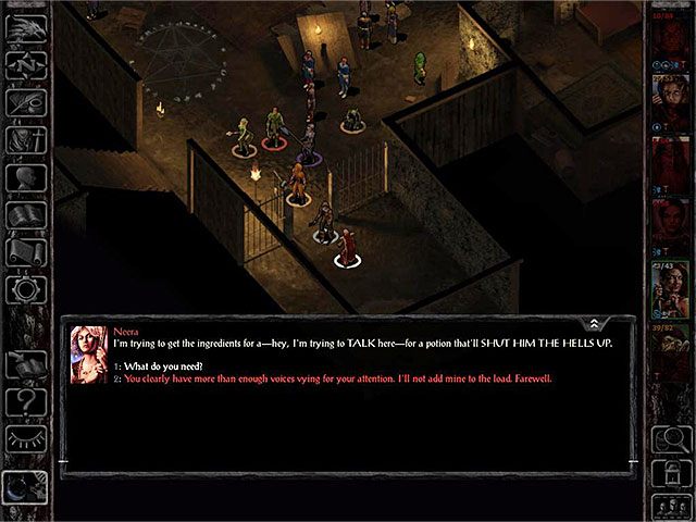 Zadanie to powiązane jest z pół-elfką Neerą, którą możesz odnaleźć w celi w tylnym pomieszczeniu fortu (M11,8) - Zadania poboczne w Boareskyr Bridge - Boareskyr Bridge - Baldurs Gate: Siege of Dragonspear - poradnik do gry