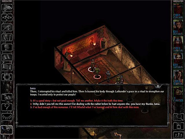 Powróć do Junii i oskarż ją w trakcie rozmowy o wysłanie drużyny na pewną śmierć - Zadania poboczne w Boareskyr Bridge - Boareskyr Bridge - Baldurs Gate: Siege of Dragonspear - poradnik do gry