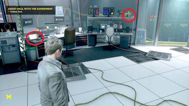 Łatwo ominąć dwa sekrety w pierwszym pomieszczeniu laboratorium - Akt I - Riverpoint University Experiment | Opis przejścia w Quantum Break - Quantum Break - poradnik do gry