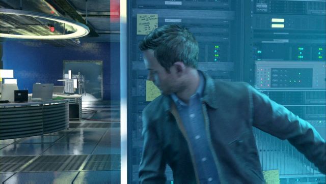 Rozpoczniecie ucieczkę... w tym wszystkim nie zapomnij zebrać sekretu z komputera w serwerowni - Akt I - Campus Escape | Opis przejścia w Quantum Break - Quantum Break - poradnik do gry