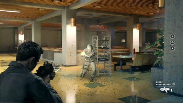 Rozwal wszystkich agentów w stołówce, światło wróci po chwili - Akt I - Library Chase | Opis przejścia Quantum Break - Quantum Break - poradnik do gry