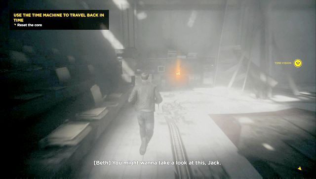 W rogu pomieszczenia znajduje się łatwy do przegapienia komputer - Akt II - Bradbury Swimming Pool | Opis przejścia Quantum Break - Quantum Break - poradnik do gry