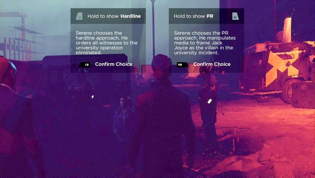 Do wyboru są zawsze dwie opcje, a żadna nie jest wyraźnie dobra lub zła - Junction I | Opis przejścia Quantum Break - Quantum Break - poradnik do gry
