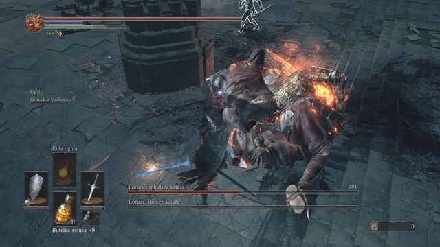 Gdy zabijesz Loriana szybko atakuj Lothrica, który będzie chciał go ożywić. - Lothric i Lorian | Bossowie w Dark Souls 3 - Dark Souls III - opis przejścia i sekrety