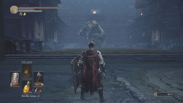 Zamyślony olbrzym, pilnujący cennych przedmiotów. - Katedra Głębin - w środku | Opis przejścia Dark Souls 3 - Dark Souls III - opis przejścia i sekrety