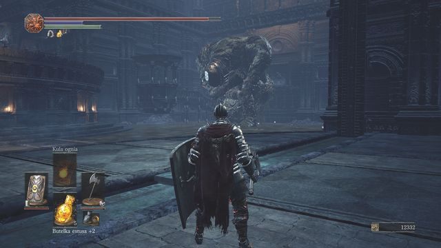 Drugi gigant. Zastosuj identyczną taktyką i plącz się pod nogami, atakując kostki przeciwnika. - Katedra Głębin - w środku | Opis przejścia Dark Souls 3 - Dark Souls III - opis przejścia i sekrety