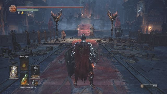 Powolne obejście z boku umożliwi Ci zajście wrogów od tyłu, z pokazanego miejsca. - Katedra Głębin - w środku | Opis przejścia Dark Souls 3 - Dark Souls III - opis przejścia i sekrety