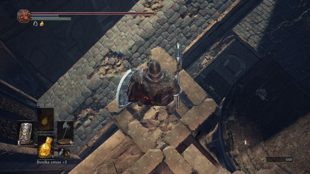 Tam zabij kolejnego przeciwnika, aby otrzymać Pierścień głębin - Katedra Głębin - w środku | Opis przejścia Dark Souls 3 - Dark Souls III - opis przejścia i sekrety