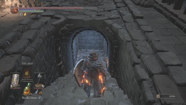 Zejście z drugiej strony prowadzi w stronę iluzorycznej ściany. - Carthuskie Katakumby | Opis przejścia Dark Souls 3 - Dark Souls III - opis przejścia i sekrety