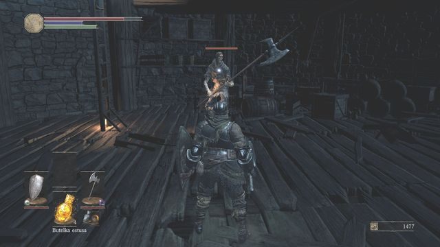 Uważnie obserwuj ruchy przeciwnika. - Wysoka Ściana Lothric - od ogniska Wieża na ścianie | Opis przejścia - Dark Souls III - opis przejścia i sekrety