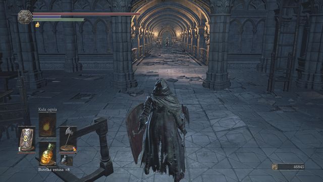 Za rycerzem znajdziesz drzwi prowadzące na zewnątrz, możesz wiec w pierwszej kolejności spróbować je otworzyć. - Zamek Lothric | Opis przejścia Dark Souls 3 - Dark Souls III - opis przejścia i sekrety