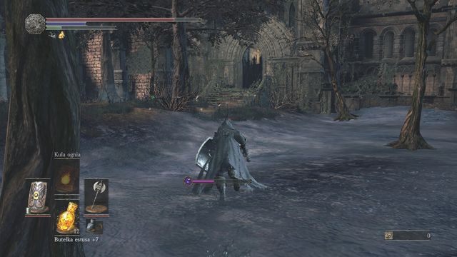 W tym celu przy zeskocz z murku maksymalnie z lewej strony lub zjedź windą na sam dół - Ogród Zatraconego Króla | Opis przejścia Dark Souls 3 - Dark Souls III - opis przejścia i sekrety
