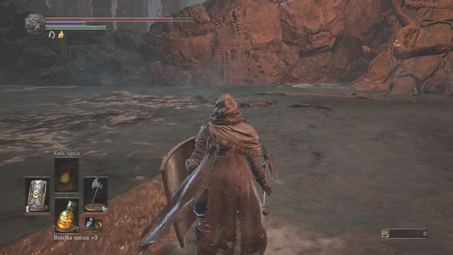 Drugim miejscem jest mur znajdujący się pomiędzy skałami (screen) - Niegasnące Jezioro | Opis przejścia Dark Souls 3 - Dark Souls III - opis przejścia i sekrety