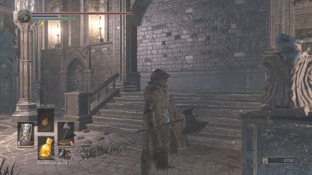 Na koniec ustaw się w miejscu pokazanym na screenie - Irithyll w Mroźnej Dolinie | Opis przejścia Dark Souls 3 - Dark Souls III - opis przejścia i sekrety