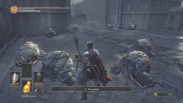 Za wozem znajdziesz kolejne dwa wściekłe pieski - Osada Nieumarłych - Początek | Opis przejścia Dark Souls 3 - Dark Souls III - opis przejścia i sekrety