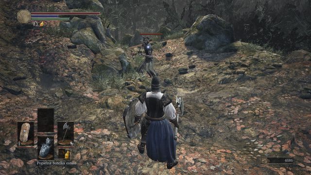 Pierwsze pchnięcie jest najłatwiejsze do uniknięcia i pozwala na wyprowadzenie potężnej serii w plecy miniętego przeciwnika. - Ofiarna Droga | Opis przejścia Dark Souls 3 - Dark Souls III - opis przejścia i sekrety