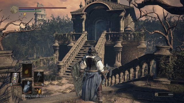 Droga przez mauzoleum prowadzi do niższej partii lokacji. - Katedra Głębin - na zewnątrz | Opis przejścia Dark Souls 3 - Dark Souls III - opis przejścia i sekrety