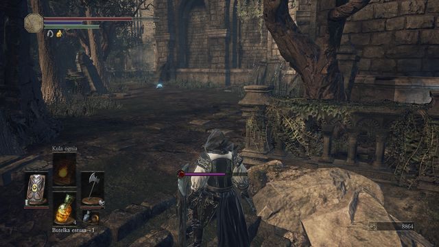 Obejdź budowlę, a znajdziesz się w miejscu pokazanym na screenie - Katedra Głębin - na zewnątrz | Opis przejścia Dark Souls 3 - Dark Souls III - opis przejścia i sekrety
