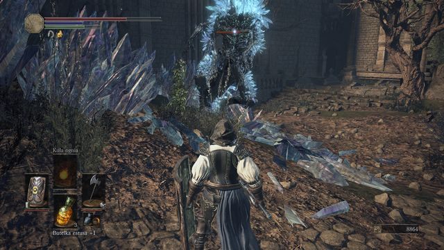 Przygotowanie do przewrotu - uskocz i odsuń się przed następującym zaraz po tym atakiem ogonem. - Katedra Głębin - na zewnątrz | Opis przejścia Dark Souls 3 - Dark Souls III - opis przejścia i sekrety