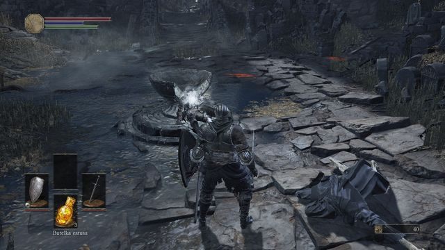 Nie zapomnij o przeszukiwaniu ciał i zbieraniu z nich przydatnych przedmiotów. - Cmentarz Popiołu | Opis przejścia Dark Souls 3 - Dark Souls III - opis przejścia i sekrety