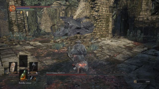 Pamiętaj, że kopie bossa, choć nie są w ogóle wytrzymałe, to zadaję tak samo duże obrażenia. - Kryształowy Mędrzec | Bossowie w Dark Souls 3 - Dark Souls III - opis przejścia i sekrety