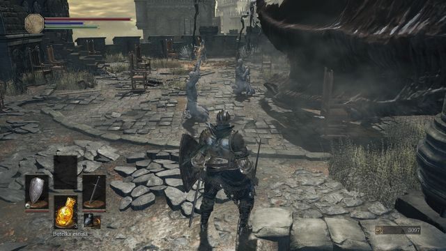 Przeciwnik z lampą swoim krzykiem będzie przywoływał wrogów. - Wysoka Ściana Lothric | Opis przejścia Dark Souls 3 - Dark Souls III - opis przejścia i sekrety