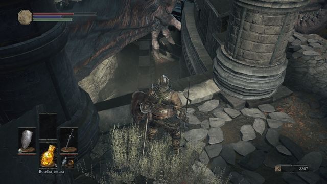 Następnie podejdź do smoka i obejdź jego ciało (screen) - Wysoka Ściana Lothric | Opis przejścia Dark Souls 3 - Dark Souls III - opis przejścia i sekrety