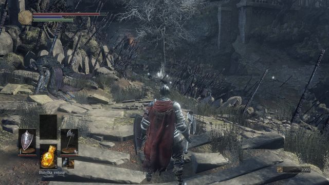 Dokładnie rozejrzyj się po okolicy, aby zebrać sporo fantów. - Osada Nieumarłych - od dużego placu, droga na wprost | Opis przejścia - Dark Souls III - opis przejścia i sekrety