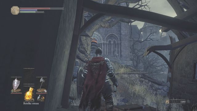 Ostatnia prosta prowadząca w pobliże areny. - Osada Nieumarłych - od dużego placu, droga na wprost | Opis przejścia - Dark Souls III - opis przejścia i sekrety
